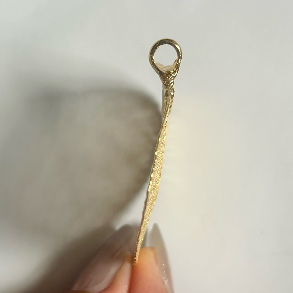 Vintage Gold Plated Aspen Real Skeletal Leaf Fair… - image 2